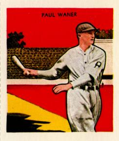 1977 Dover Publications Classic Baseball Cards Reprints #NNO Paul Waner Front