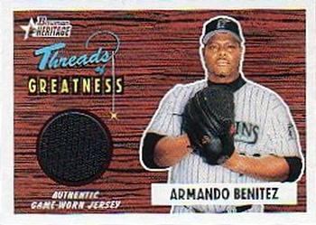 2004 Bowman Heritage - Threads of Greatness #TG-AGB Armando Benitez Front