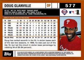 2002 Topps #577 Doug Glanville Back