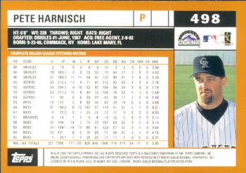 2002 Topps #498 Pete Harnisch Back