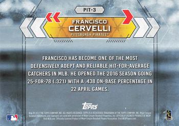 2017 Topps National Baseball Card Day - Pittsburgh Pirates #PIT-3 Francisco Cervelli Back