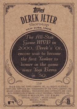 2002 Topps 206 #119 Derek Jeter Back