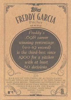 2002 Topps 206 #235 Freddy Garcia Back