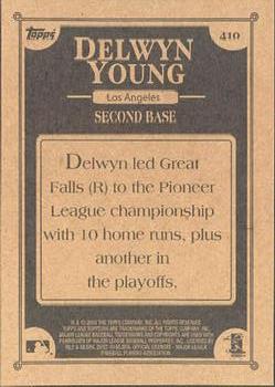 2002 Topps 206 #410 Delwyn Young Back