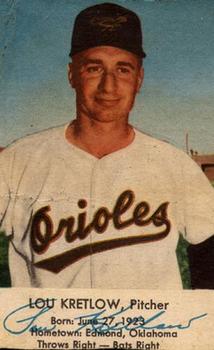 1954 EssKay Hot Dogs Baltimore Orioles #NNO Lou Kretlow Front