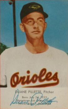 1955 EssKay Hot Dogs Baltimore Orioles #NNO Duane Pillette Front