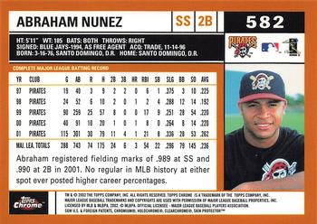 2002 Topps Chrome #582 Abraham Nunez Back