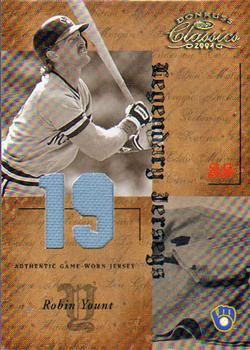 2004 Donruss Classics - Legendary Jerseys Material Number #LJ-39 Robin Yount Front