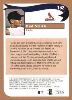 2002 Topps Opening Day #162 Bud Smith Back