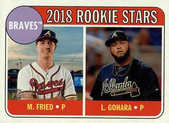 2018 Topps Heritage #81 Braves 2018 Rookie Stars (Max Fried / Luiz Gohara) Front