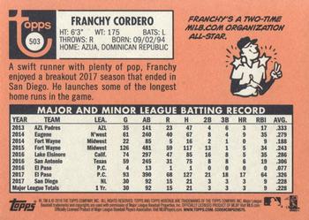2018 Topps Heritage #503 Franchy Cordero Back
