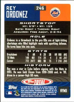 2002 Topps Total #246 Rey Ordonez Back