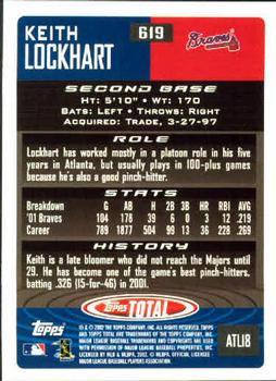 2002 Topps Total #619 Keith Lockhart Back