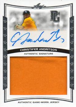 2014 Leaf Perfect Game National Showcase - Autographed Jersey Silver #JA-CA1 Christifer Andritsos Front