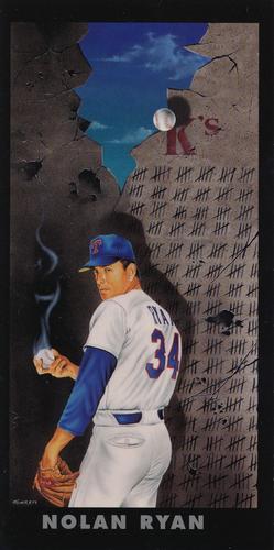 1993 Diamond Marks Bookmarkers - Diamond Marks Art #NNO Nolan Ryan Front