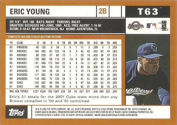 2002 Topps Traded & Rookies #T63 Eric Young Back