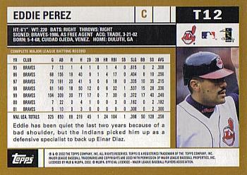 2002 Topps Traded & Rookies #T12 Eddie Perez Back
