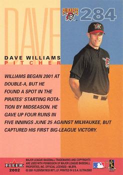 2002 Ultra #284 Dave Williams Back