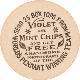 1912 Colgan's Chips Red Borders (E270-1) #NNO Patsy Dougherty Back