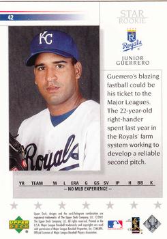 2002 Upper Deck #42 Junior Guerrero Back