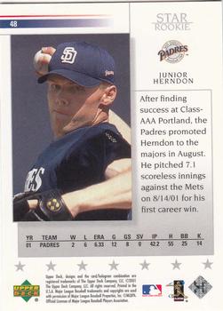 2002 Upper Deck #48 Junior Herndon Back