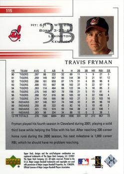 2002 Upper Deck #115 Travis Fryman Back