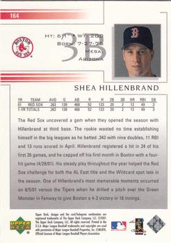 2002 Upper Deck #164 Shea Hillenbrand Back