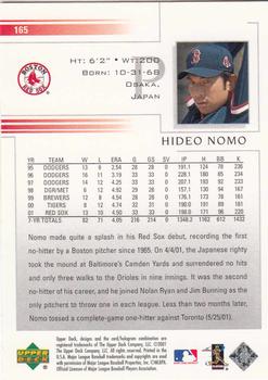 2002 Upper Deck #165 Hideo Nomo Back