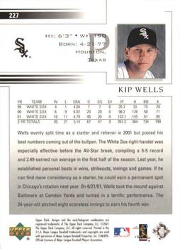 2002 Upper Deck #227 Kip Wells Back