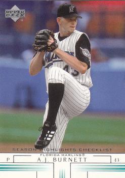 2002 Upper Deck #497 A.J. Burnett Front