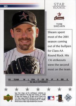 2002 Upper Deck #503 Tom Shearn Back