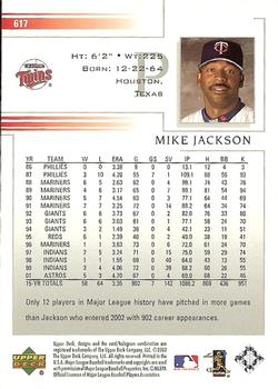 2002 Upper Deck #617 Mike Jackson Back