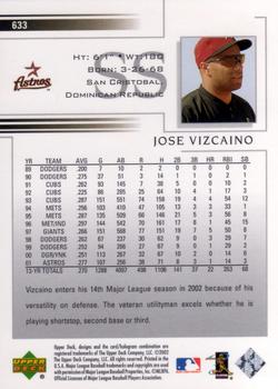 2002 Upper Deck #633 Jose Vizcaino Back