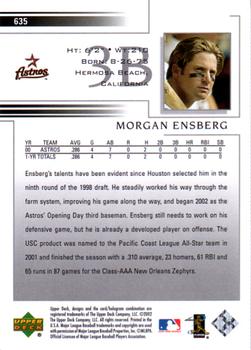 2002 Upper Deck #635 Morgan Ensberg Back