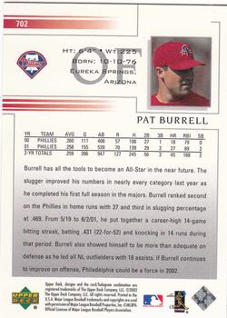 2002 Upper Deck #702 Pat Burrell Back