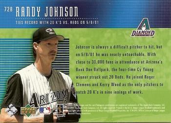 2002 Upper Deck #728 Randy Johnson Back