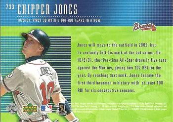 2002 Upper Deck #733 Chipper Jones Back