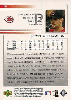 2002 Upper Deck #717 Scott Williamson Back