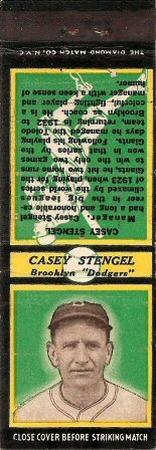 1935 Diamond Matchbooks (U2) #NNO Casey Stengel Front