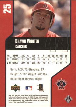 2002 Upper Deck 40-Man #25 Shawn Wooten Back