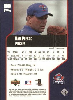 2002 Upper Deck 40-Man #78 Dan Plesac Back