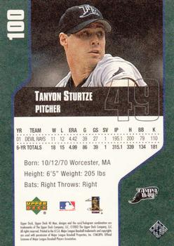 2002 Upper Deck 40-Man #100 Tanyon Sturtze Back