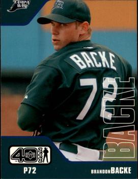 2002 Upper Deck 40-Man #130 Brandon Backe Front