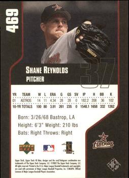 2002 Upper Deck 40-Man #469 Shane Reynolds Back