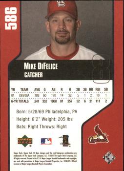 2002 Upper Deck 40-Man #586 Mike DiFelice Back