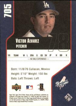 2002 Upper Deck 40-Man #705 Victor Alvarez Back