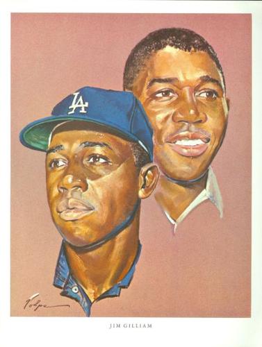 1964 Union Oil Dodgers Premium Pictures #NNO Jim Gilliam Front