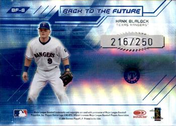 2004 Donruss Elite - Back to the Future #BF-8 Alex Rodriguez / Hank Blalock Back
