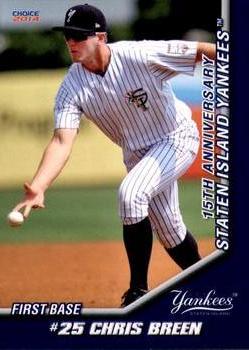 2014 Choice Staten Island Yankees #7 Chris Breen Front