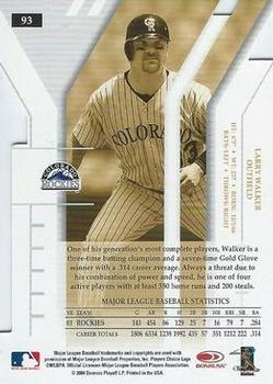 2004 Donruss Elite - Status Gold #93 Larry Walker Back